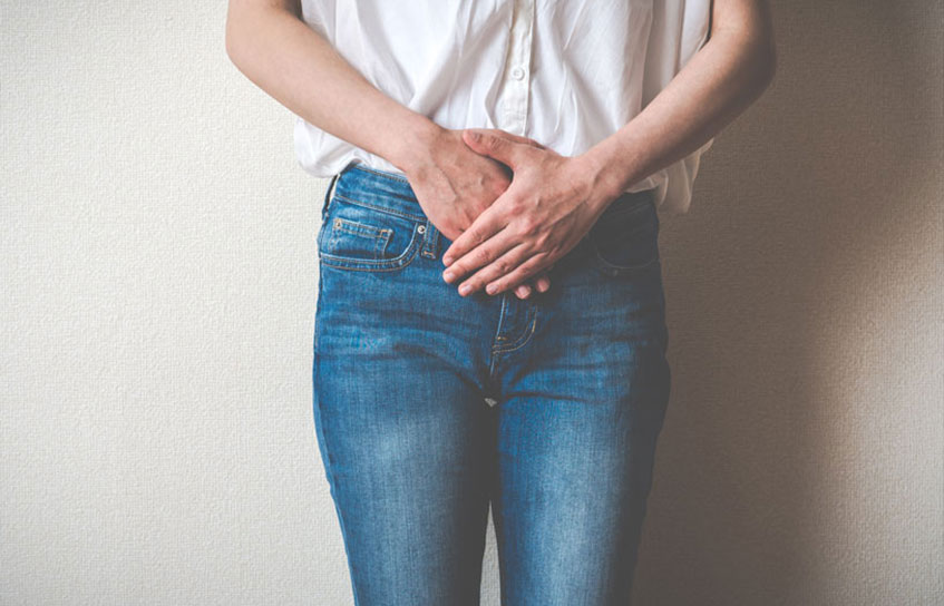 Woman with hands on body