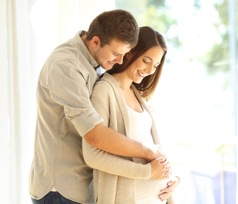 Pregnant woman and husband