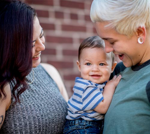 LGBT Couple with child