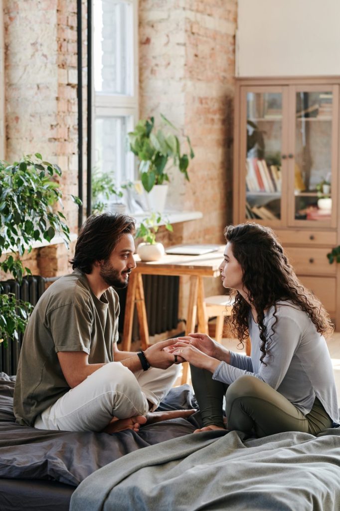 Couple talk