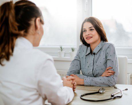 Woman at doctor’s office