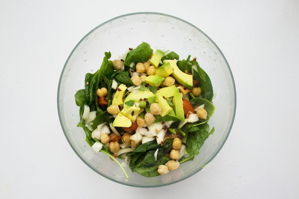 Chickpea avocado salad