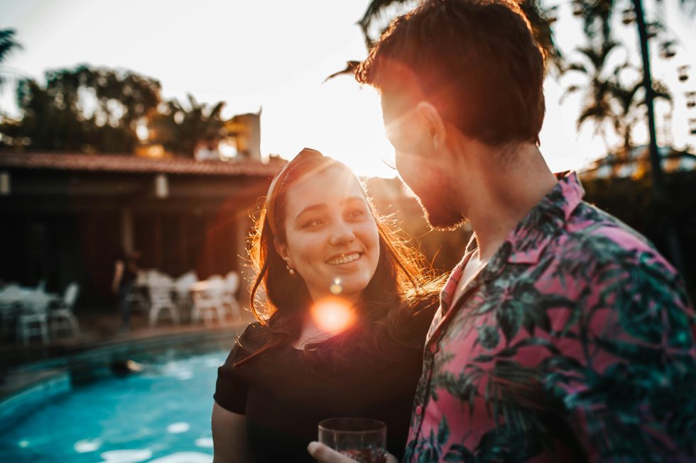 Couple by the pool